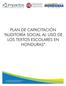 Plan de Capacitación Auditoría Social al Uso de los Textos Escolares en Honduras