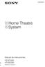 3-296-084-31(1) Home Theatre System. Manual de instrucciones HT-SF2300 HT-SS2300. 2008 Sony Corporation