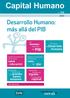 Capital Humano. Desarrollo Humano: más allá del PIB. bienestar: más allá del PIB. España en perspectiva internacional renta vs. IDH.