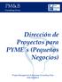 Dirección de Proyectos para PYME s (Pequeños Negocios)