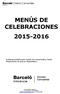 MENÚS DE CELEBRACIONES 2015-2016