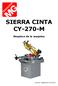 SIERRA CINTA CY-270-M. Despiece de la maquina