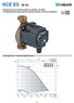 NCE ES 60 Hz. Energy saving circulating pumps for sanitary hot water Circuladoras para agua caliente sanitaria de bajo consumo energético