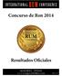 RUM. Concurso de Ron 2014. Resultados Oficiales. International RUM Conference. MADRID, SPAIN www.congresodelron.com Página 1 de 7 MADRID 2014