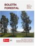 BOLETÍN FORESTAL ABRIL DE 2015. Año N o 6 Boletín N o 20 Abril 2015 SANTA FE. Centro Operativo Forestal Santa Fe