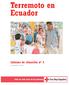 Terremoto en Ecuador Informe de situación nº 4 3 de Mayo de 2016