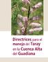 Directrices para el manejo del Taray en la Cuenca Alta del Guadiana