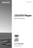 (2) CD/DVD Player. Manual de instrucciones DVP-NS400D Sony Corporation