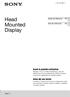 (1) Head Mounted Display. Guide de référence. Guía de referencia