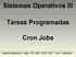 Sistemas Operativos III. Tareas Programadas. Cron Jobs