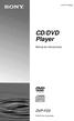 (2) CD/DVD Player. Manual de instrucciones DVP-F Sony Corporation
