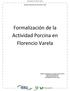 Formalización de la Actividad Porcina en Florencio Varela