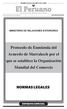 Protocolo de Enmienda del Acuerdo de Marrakech por el que se establece la Organización Mundial del Comercio MINISTERIO DE RELACIONES EXTERIORES