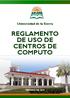 Universidad de la Sierra REGLAMENTO DE USO DE CENTROS DE COMPUTO