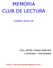 MEMORIA CLUB DE LECTURA