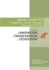 Informe Anual 2013 Programa de Ciencia, Tecnología e Innovación