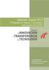 Informe Anual 2012 Programa de Ciencia, Tecnología e Innovación