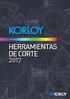 Catálogo de herramientas de corte de KORLOY