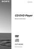 (2) CD/DVD Player. Manual de instrucciones DVP-NC Sony Corporation