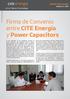Firma de Convenio entre CITE Energía y Power Capacitors