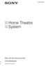 (2) Home Theatre System. Manual de instrucciones HT-DDWG Sony Corporation