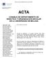 Acta de la sesión celebrada el 5 de mayo de 2015 ACTA CONSEJO DE DEPARTAMENTO DE DIDÁCTICA Y ORGANIZACIÓN ESCOLAR DE LA UNIVERSIDAD DE MÁLAGA