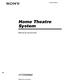 (3) Home Theatre System. Manual de instrucciones HT-DDW Sony Corporation