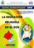 OBISPADO DE CHICLAYO OFICINA DIOCESANA DE EDUCACIÓN CATÓLICA CARTEL DIVERSIFICADO Nivel Secundaria