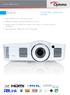 EH416. Full HD 1080p, compact and powerful. Bright 1080p projector 4200 ANSI Lumens. Installation flexibility Vertical lens shift and 1.