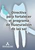 Directiva para fortalecer el programa de fluoruración de las sal
