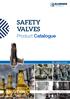 Saidi Mexico SAFETY VALVES. Product Catalogue. English version. >> connect with  for the process industry