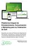 Plataforma Integral de Entretenimiento, Comunicación y Marketing para su Federación de Golf