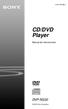 (1) CD/DVD Player. Manual de instrucciones DVP-NS Sony Corporation