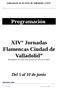 Programación. XIVº Jornadas Flamencas Ciudad de Valladolid