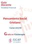 Guía Docente Modalidad Presencial. Pensamiento Social Cristiano. Curso 2017/18. Grado en Fisioterapia