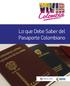 Lo que Debe Saber del Pasaporte Colombiano