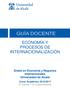 Grado en Economía y Negocios Internacionales Universidad de Alcalá Curso Académico 2016/2017 2º Curso 2º Cuatrimestre