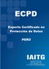 ECPD. Experto Certificado en Protección de Datos PERÚ