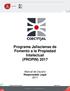 Programa Jalisciense de Fomento a la Propiedad Intelectual (PROPIN) 2017