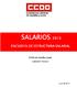 SALARIOS 2013 ENCUESTA DE ESTRUCTURA SALARIAL. CCOO de Castilla y León Gabinete Técnico