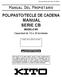 Manual Del Propietario POLIPASTO/TECLE DE CADENA MANUAL SERIE CB