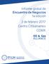 Informe global de Encuentro de Negocios 1a edición 2 de febrero 2017 Centro Citibanamex CDMX