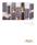 David Lista Ranha. 16 pedestais para 25 monumentos x 126 x 126 cm. (16 uds.). Hierro plomo, bombillas y goma. Museo de Arte Contemporáneo