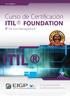 ITIL. Curso de Certificación ITIL FOUNDATION. IT Service Management.  EXCELENCIA FORMATIVA EN DIRECCIÓN DE PROYECTOS