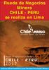 Rueda de Negocios Minera CHILE - PERU se realiza en Lima