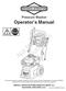 Pressure Washer Operator s Manual
