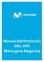 Manual del Protocolo XML RPC Mensajería Negocios