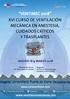 XVI CURSO DE VENTILACIÓN MECÁNICA EN ANESTESIA, CUIDADOS CRÍTICOS Y TRASPLANTES