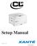 Setup Manual. CL30 Setup v Setup Installation 1