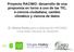 Proyecto RACIMO: desarrollo de una propuesta en torno a uso de las TIC, e-ciencia ciudadana, cambio climático y ciencia de datos